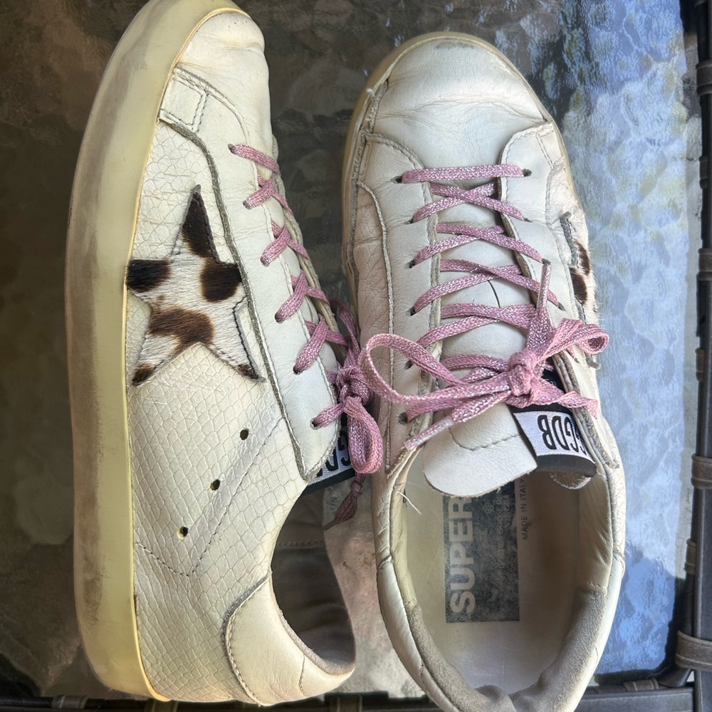 Pink and white golden goose’s